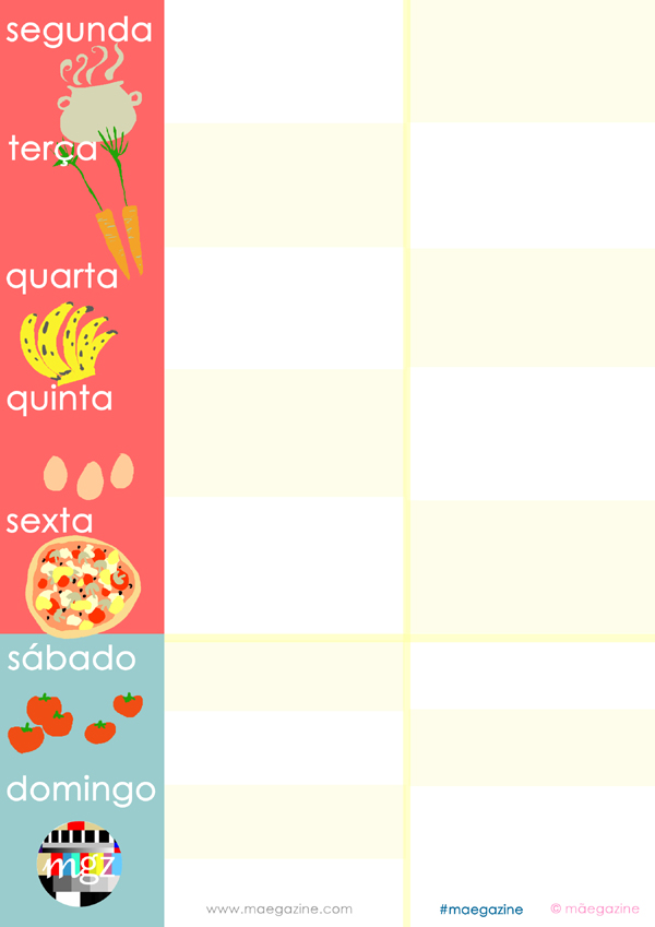 planeamento menu maegazine